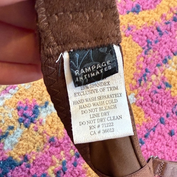 Rampage Brown Scalloped Bra - Picture 2 of 4